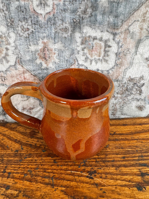 Handmade Glazed Ceramic Mug with Earthy Tones