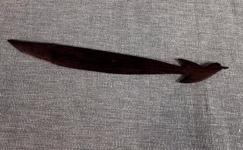 Carved Wooden Letter Opener with Bird Handle