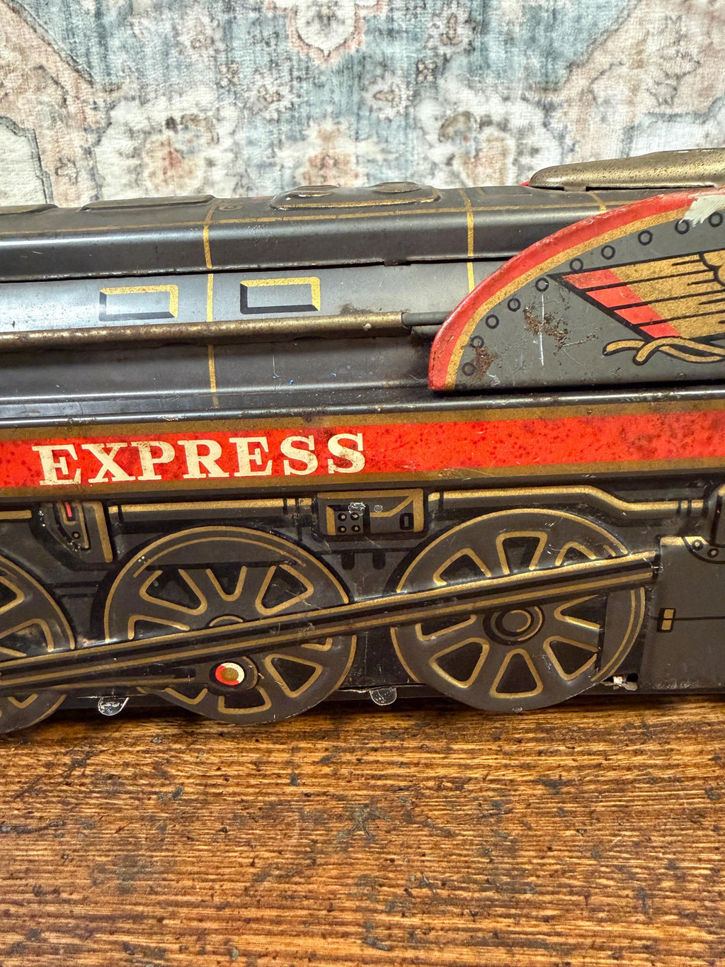 Over Land Express Tin Toy Train Locomotive