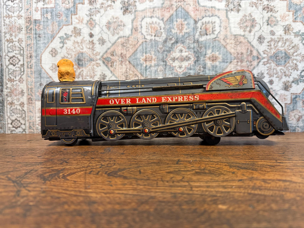Over Land Express Tin Toy Train Locomotive
