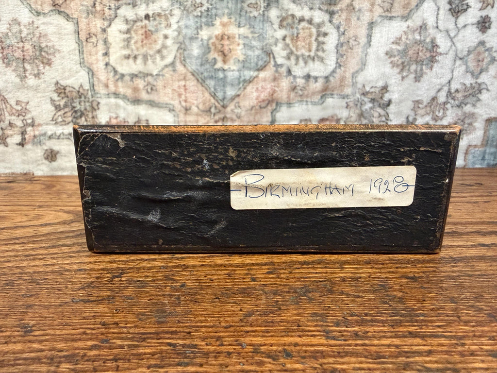 Vintage Perpetual Desk Calendar with Metal and Wood Frame