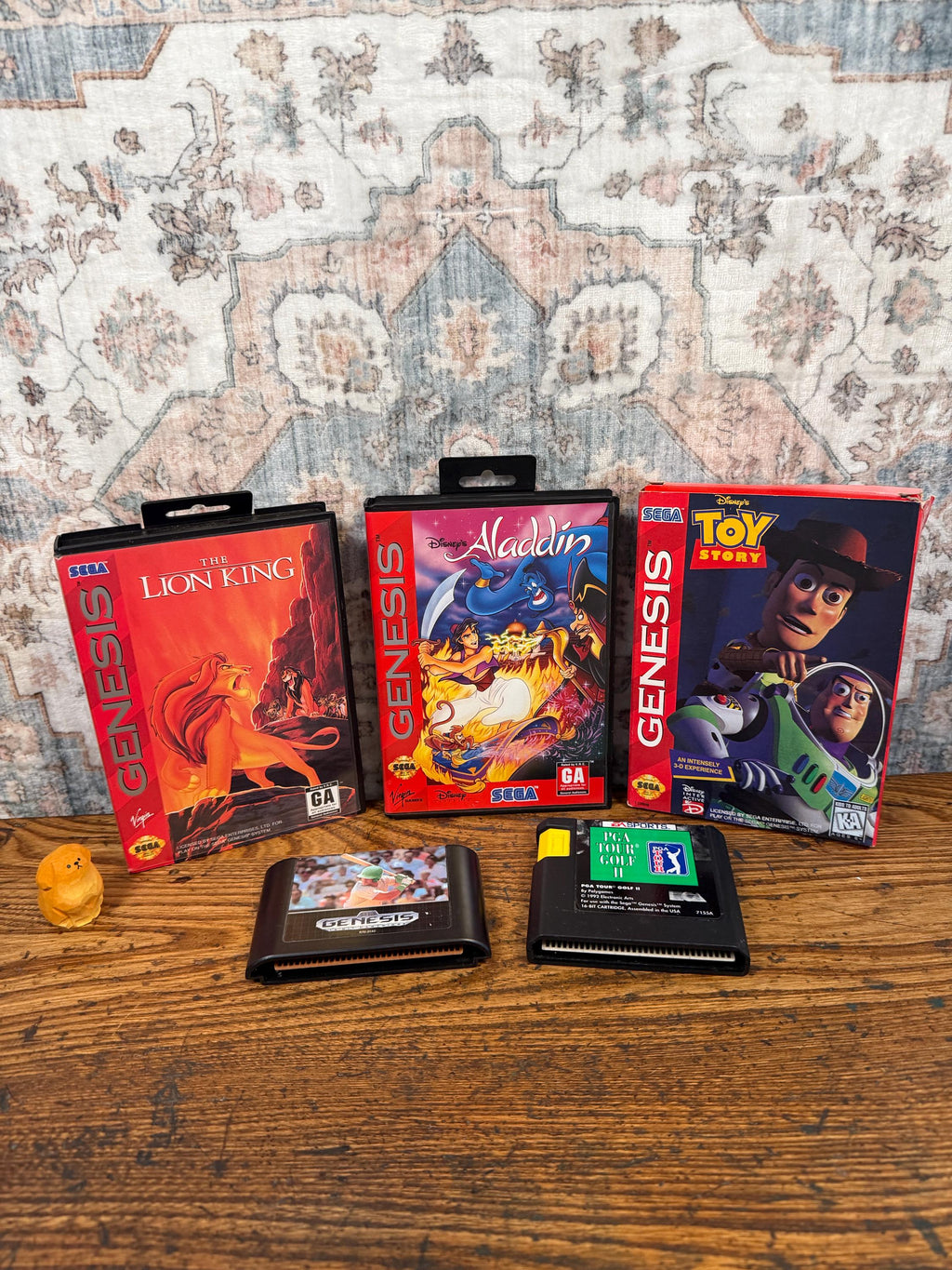 Sega Genesis Video Game Cartridges and Cases with Manuals