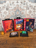Sega Genesis Video Game Cartridges and Cases with Manuals