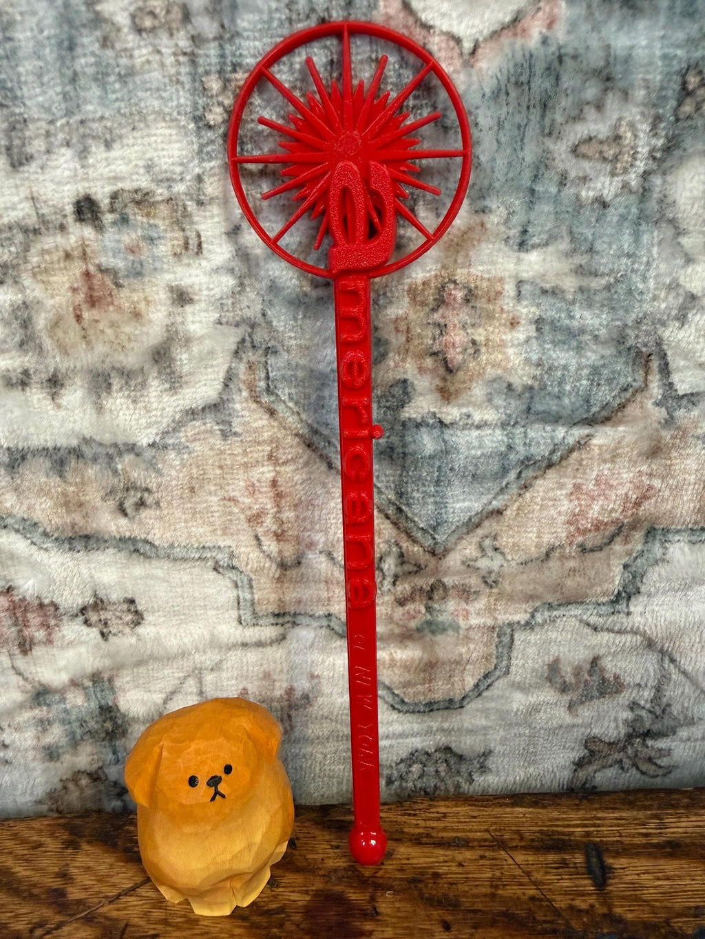Vintage American Airlines Red Plastic Stir Stick