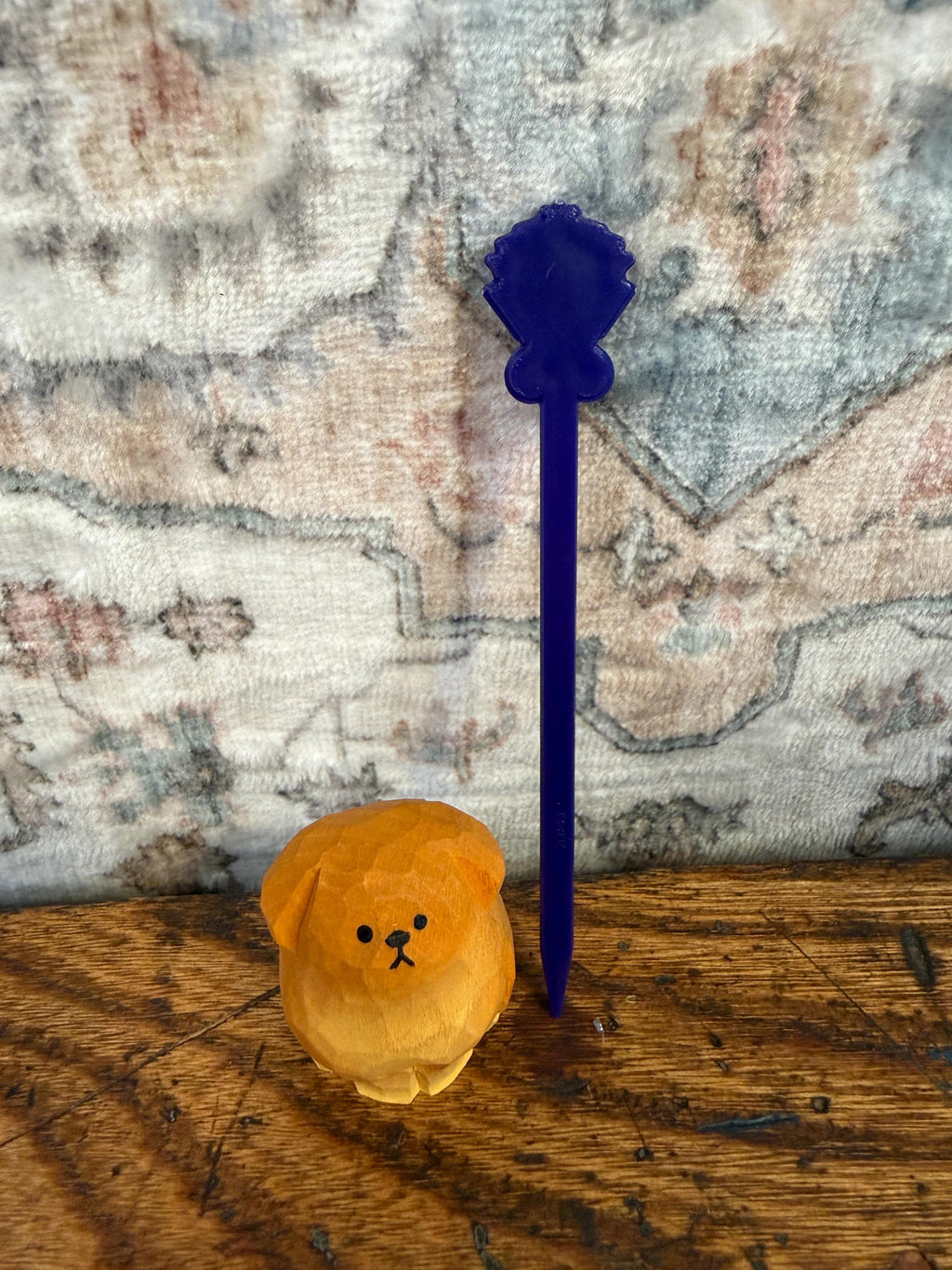 Vintage Blue Plastic Cocktail Stirrer from the Ritz