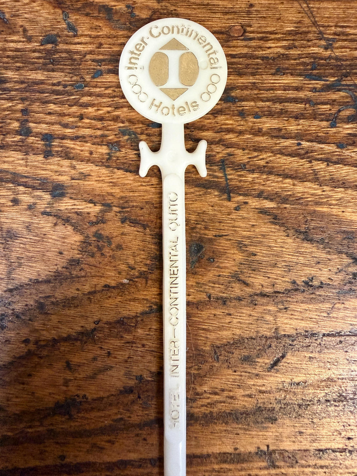 Vintage Inter-Continental Hotels Plastic Drink Stirrer