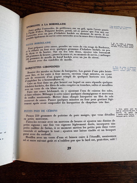 Recettes Des Provinces De France by Curnonsky | 1959 Hardback Cookbook