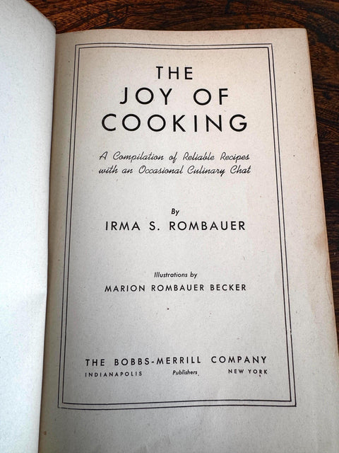 The Joy of Cooking by Irma Rombauer | 1943 Hardback Cookbook