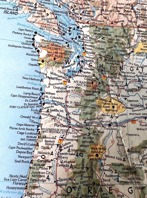 National Geographic Map of Vacationlands of the United States and Southern Canada | 1966 Folded Map