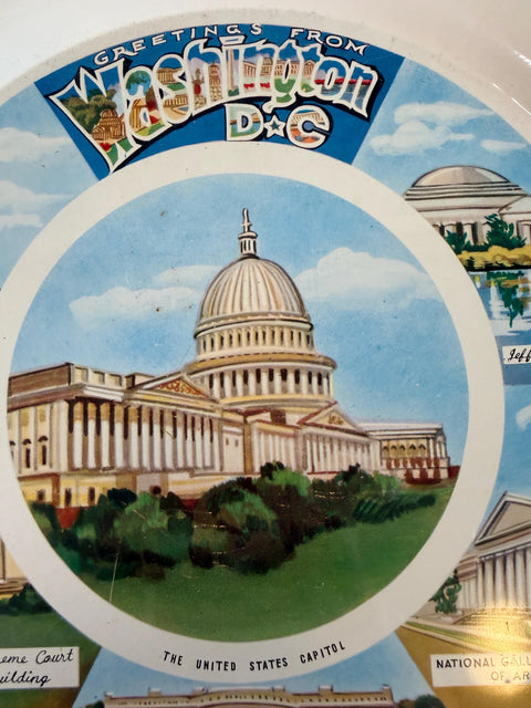 Greetings from Washington D.C. Souvenir Decorative Plate