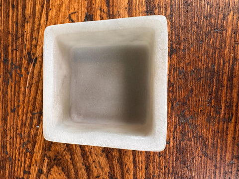 Frosted Glass Decorative Box with White Bird Motif