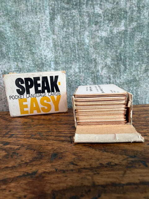 Speak Easy Pocket Language Cards - Vintage Travel Language Learning Set