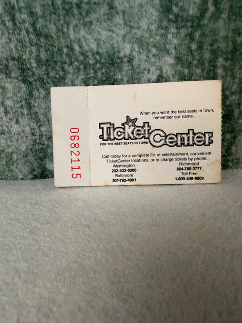 Pink Floyd Concert Ticket Capital Centre 1987