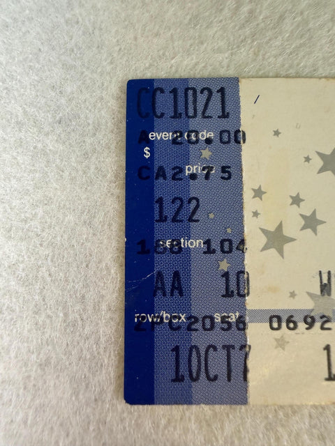 Pink Floyd Concert Ticket Capital Centre 1987