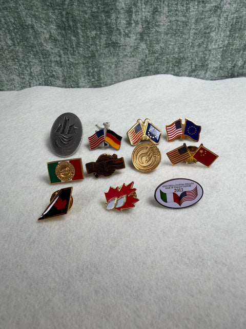 Collection of International Flag Lapel Pins