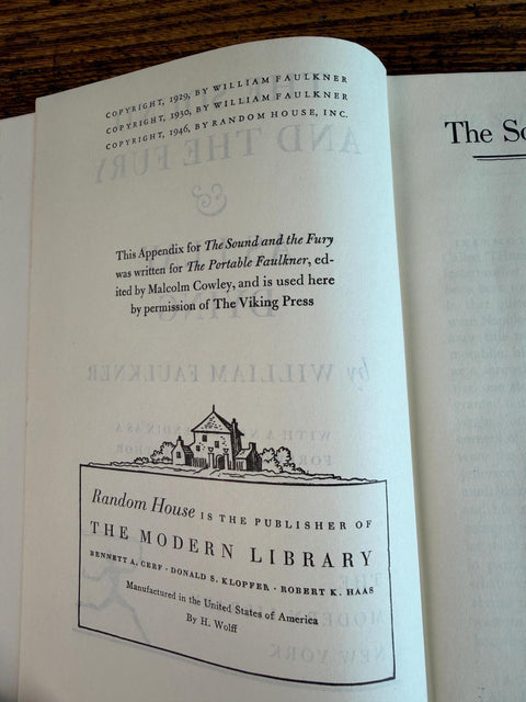 The Sound and the Fury and As I Lay Dying by William Faulkner | 1946 Hardback