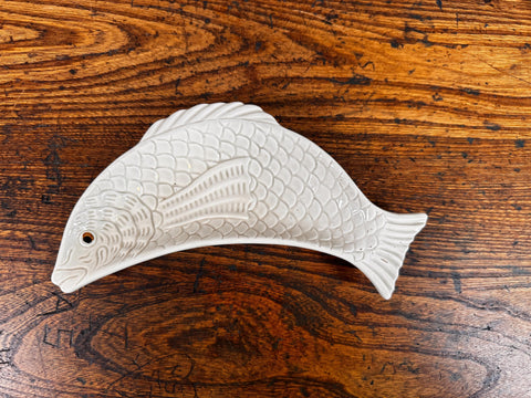 1975 Pitz and Floyd Hand-Painted Fish-Shaped Ceramic Dish