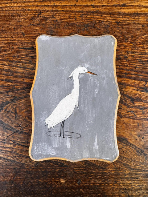 Lot of 2 Hand-Painted Wooden Bird Wall Plaques