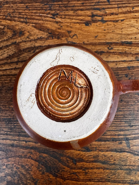Handmade Glazed Ceramic Mug with Earthy Tones