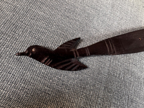 Carved Wooden Letter Opener with Bird Handle