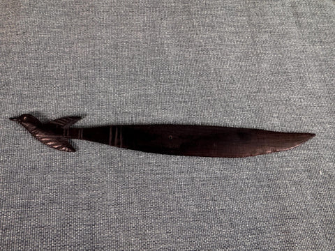 Carved Wooden Letter Opener with Bird Handle