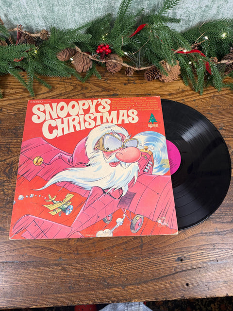 Snoopy's Christmas Vinyl Record by Diplomat - Festive Holiday Music
