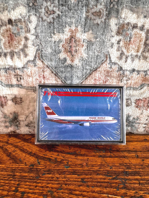 TWA Vintage Playing Cards in Plastic Case