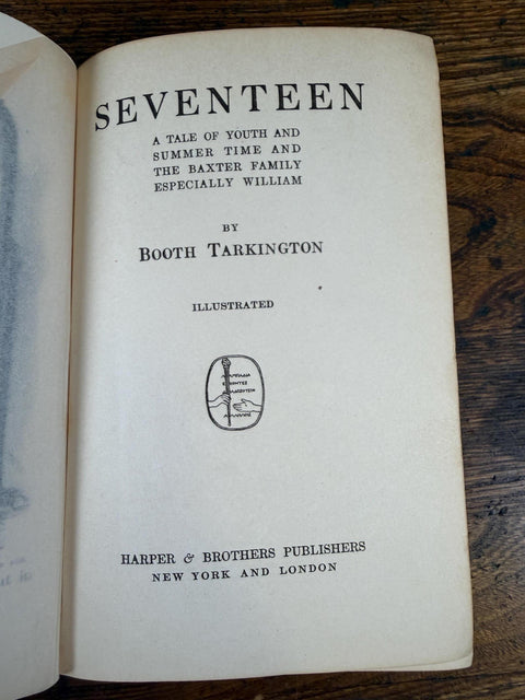 Seventeen by Booth Tarkington | 1916 Hardback Novel