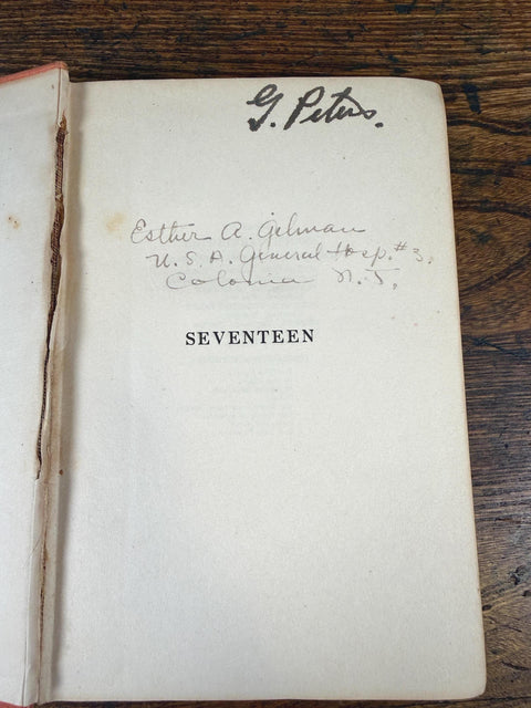 Seventeen by Booth Tarkington | 1916 Hardback Novel