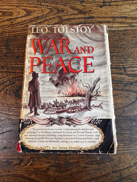 War and Peace by Leo Tolstoy | 1942 Hardcover, Inner Sanctum Edition