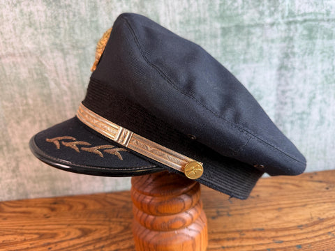 TWA Pilot Cap with Gold Emblem Vintage Aviation Memorabilia