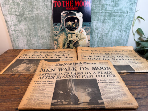 The Eagle Has Landed Moon Landing July 21, 1969 Newspapers