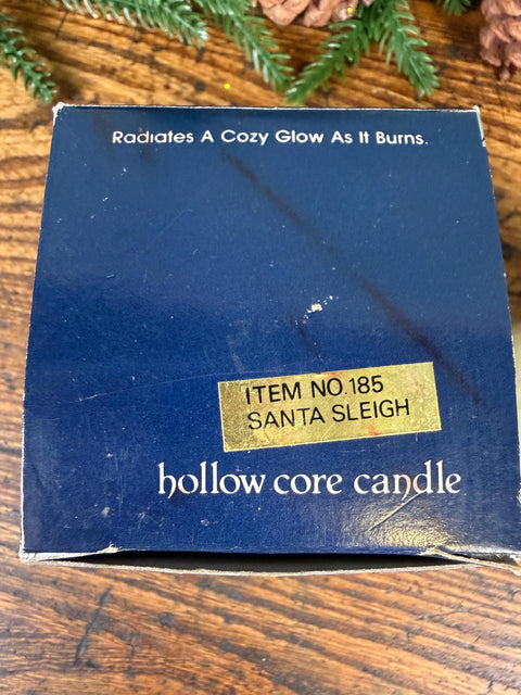 Warm Glow Bayberry Scented Candle with Holiday Toy Sleigh Design