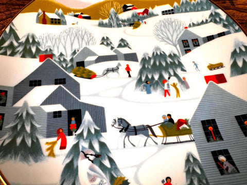 Home for Christmas Decorative Plate 1982 by Betsey Bates