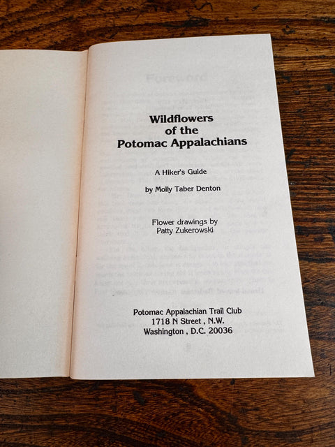 Wildflowers of the Potomac Appalachians by Molly Taber Denton | 1979 Paperback