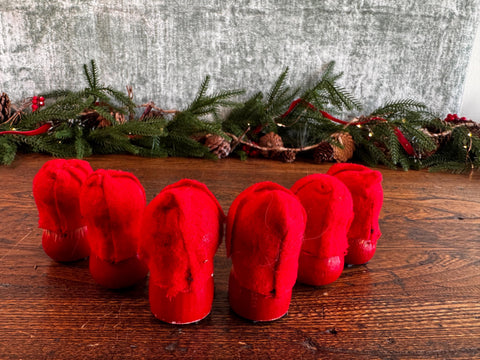 Set of 6 Vintage Japanese Christmas Kokeshi Dolls