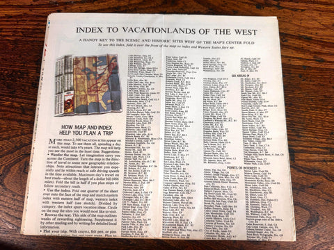 National Geographic Map of Vacationlands of the United States and Southern Canada | 1966 Folded Map