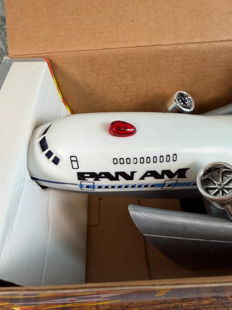 Battery Operated Pan Am Airplane Toy with Flashing Light and Real Engine Sound
