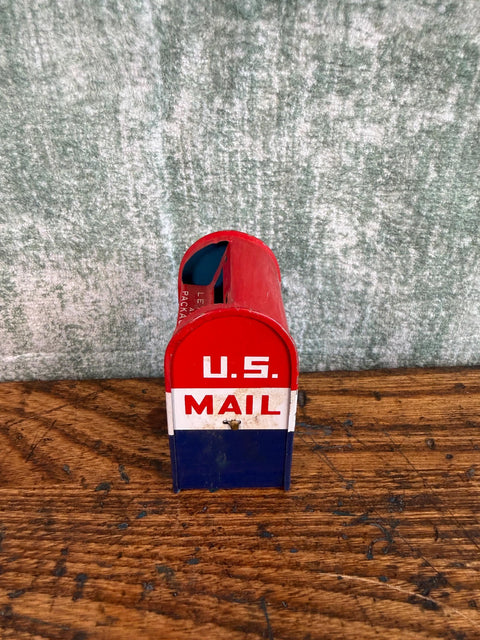 Miniature U.S. Mailbox Tin Bank Made in Japan