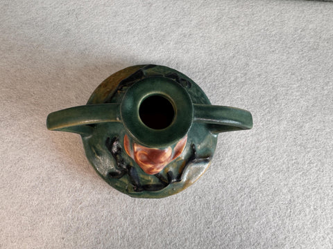 1943 Roseville Pottery Candle Holders with Floral Motif