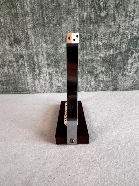 Vintage MCM Dice Cocktail Picks with Stand, Mid Century Appetizer Fork Set