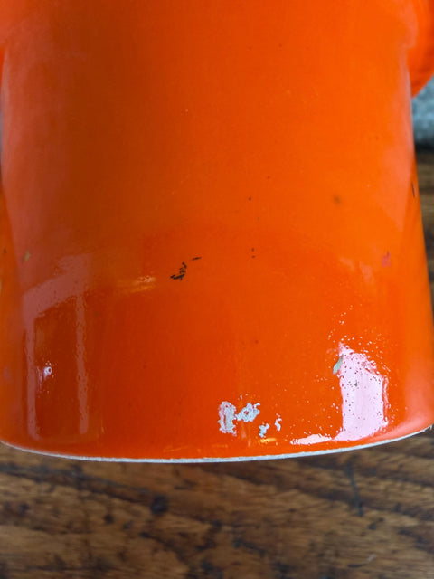 Vintage Ceramic Mushroom Pen Holder | Orange Yellow Ladybug
