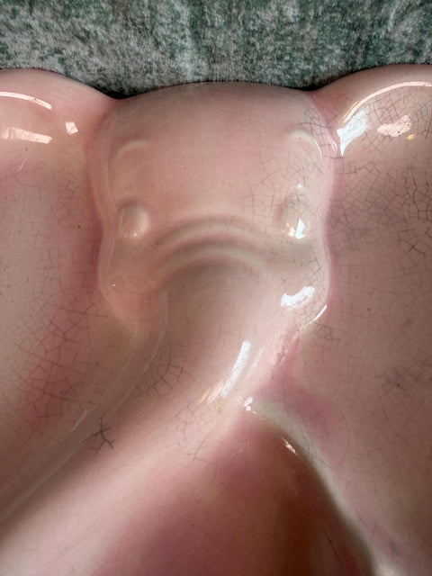 Pink Elephant Shaped Ceramic Decorative Dish