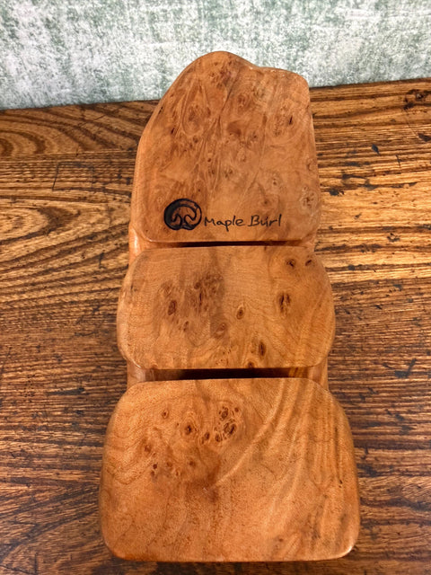 Vintage Fred & Marilyn Buss Maple Burl Puzzle Box