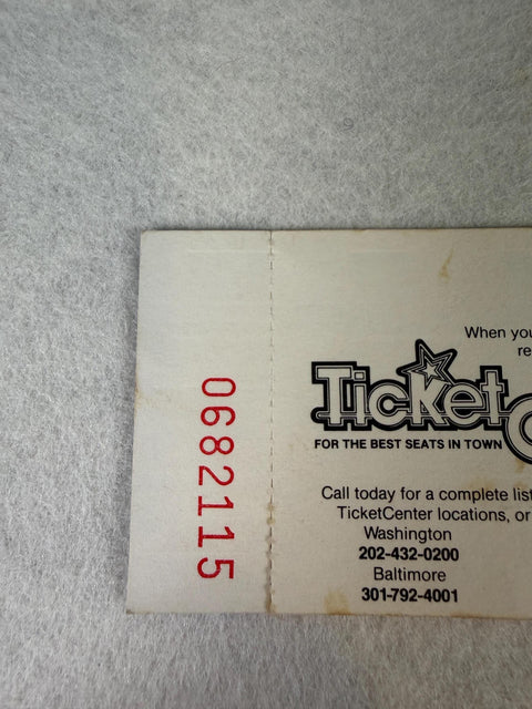 Pink Floyd Concert Ticket Capital Centre 1987