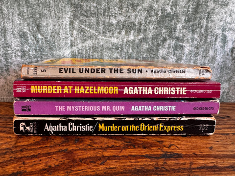 Lot of 4 Agatha Christie Books | 1957 Pocket Books Paperback Mysteries