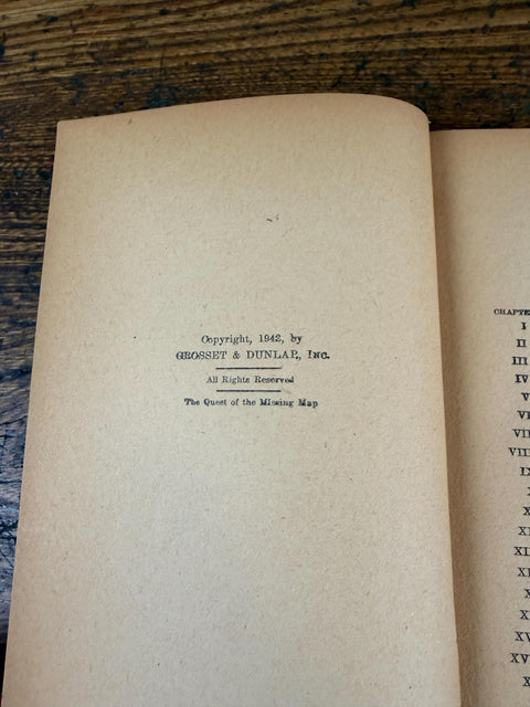 The Quest of the Missing Map by Carolyn Keene | 1942 Hardback