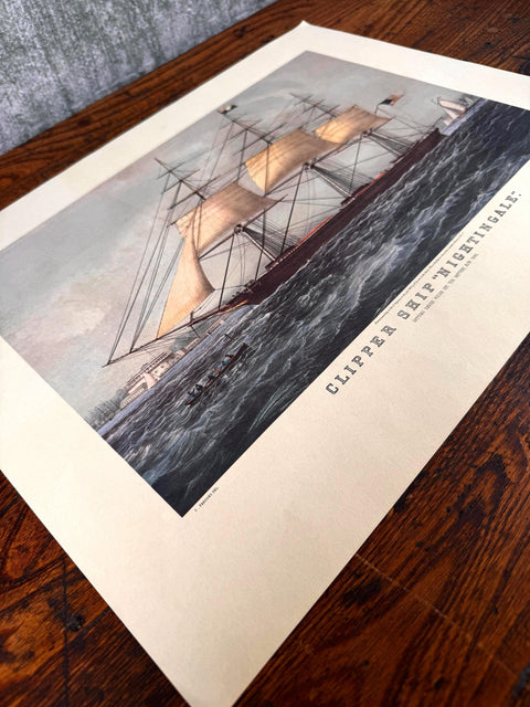 Clipper Ship 'Nightingale' Lithograph by Charles Parsons for Currier & Ives