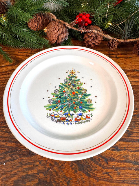 Salem Christmas Eve Decorative Holiday Plate by Viktor Schreckengost