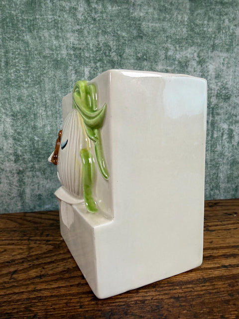Vintage 1979 Fitz and Floyd Onion Baking Soda Holder